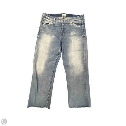 Jeans Cropped By Hudson In Blue Denim, Size: 10