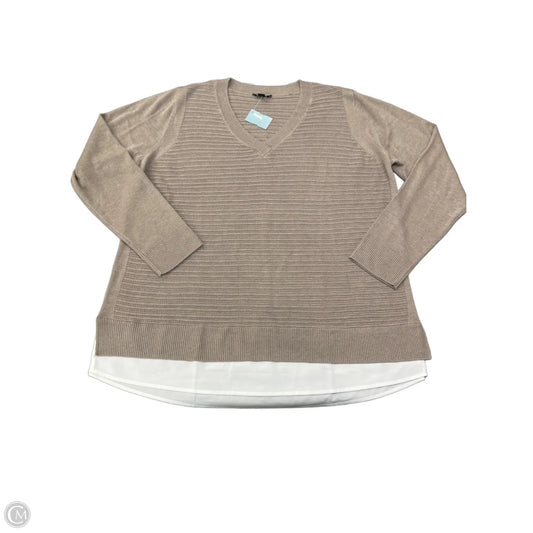 Sweater By Hilary Radley In Tan, Size: Xxl