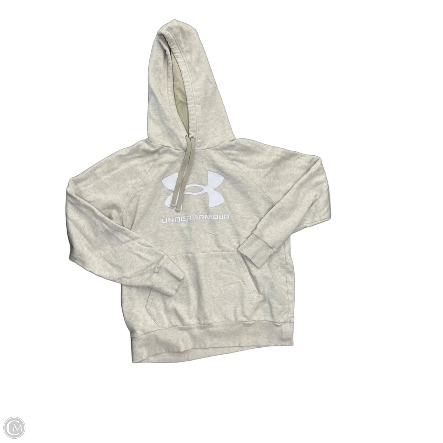 Sweatshirt Hoodie By Under Armour In Cream, Size: S