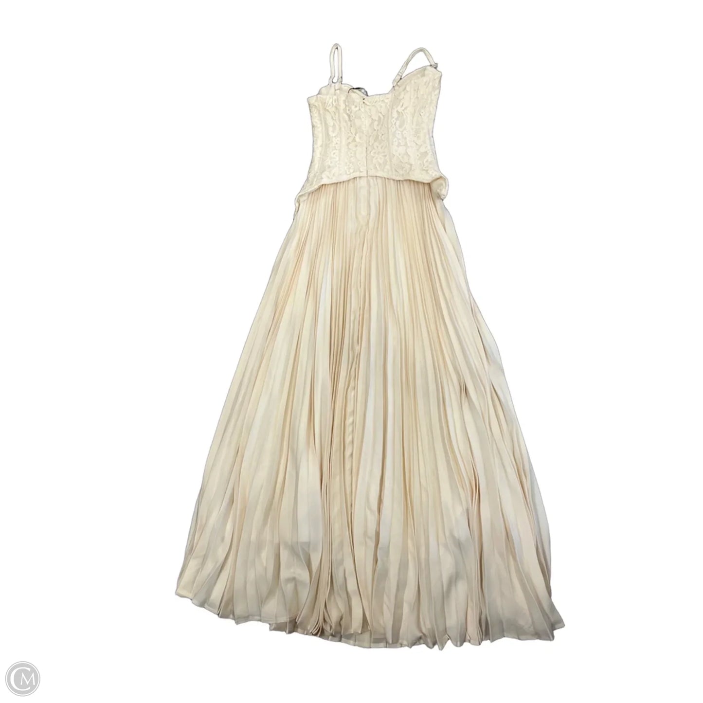 Dress Party Long By Fashion Nova In Cream, Size: M