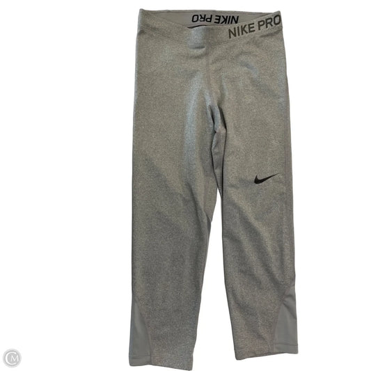 Athletic Capris By Nike In Grey, Size: M