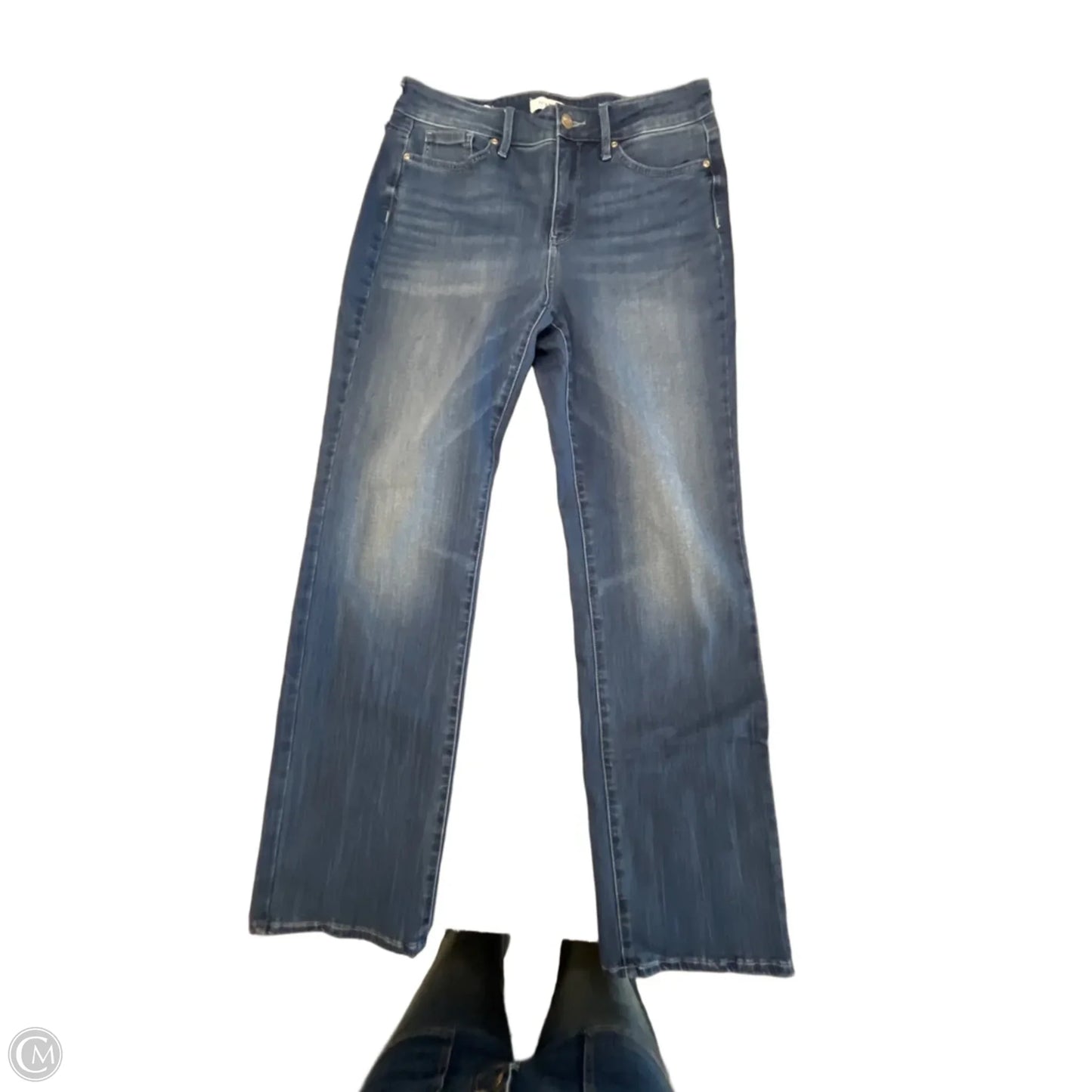 Jeans Straight By Nydj In Blue, Size: L