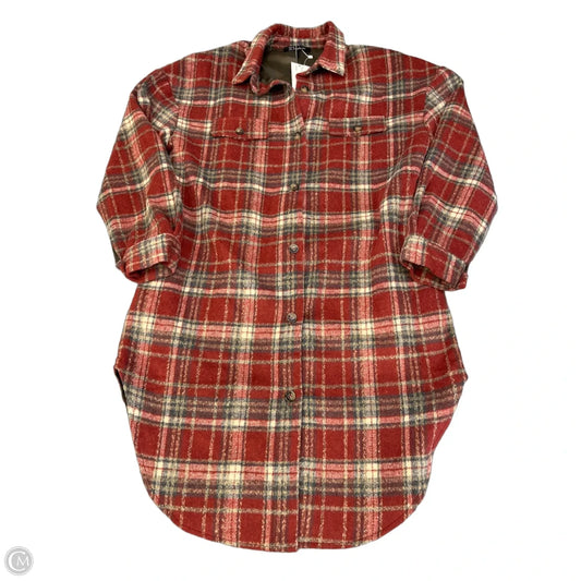 Coat Other By Simplee In Plaid Pattern, Size: L