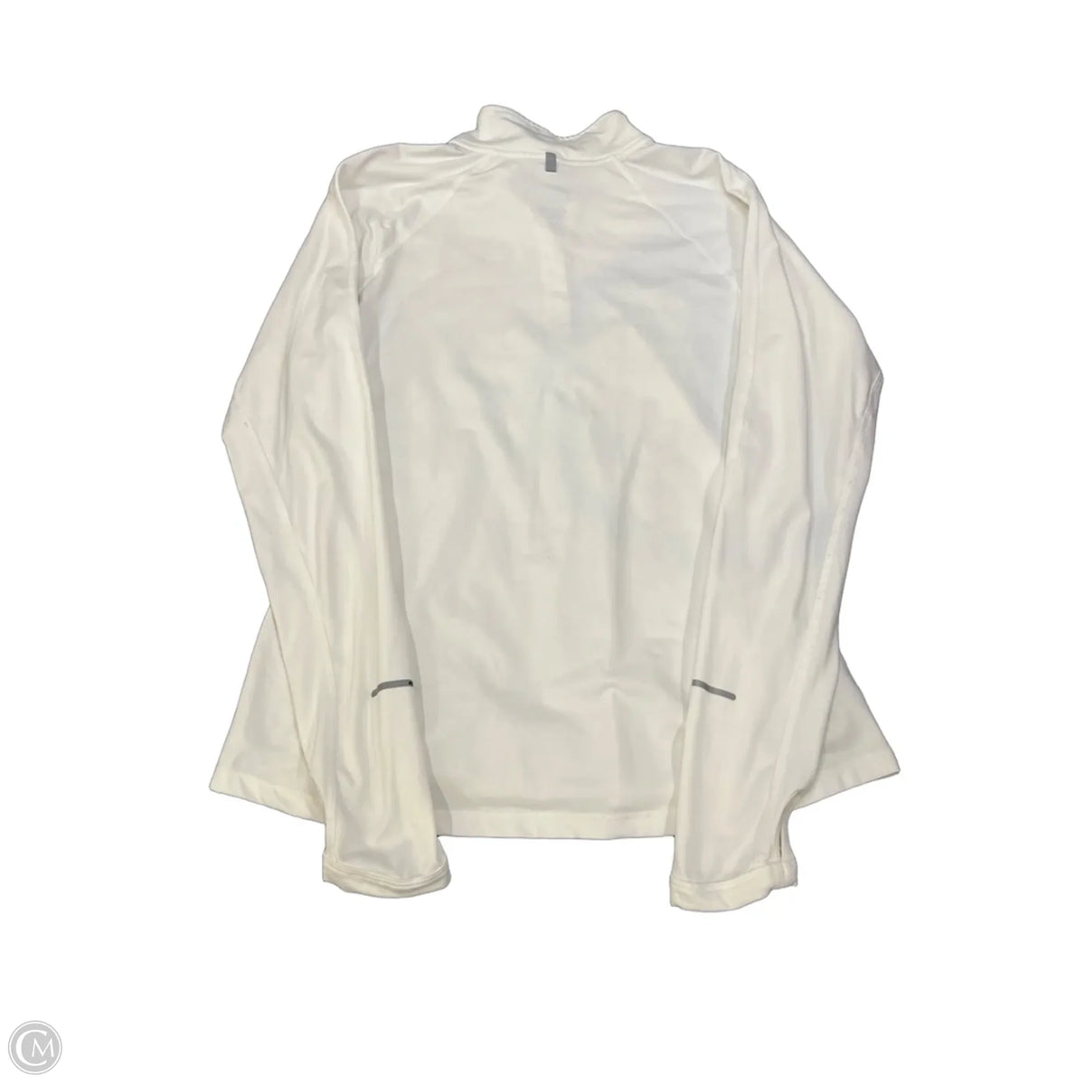 Athletic Jacket By Nike In White, Size: M