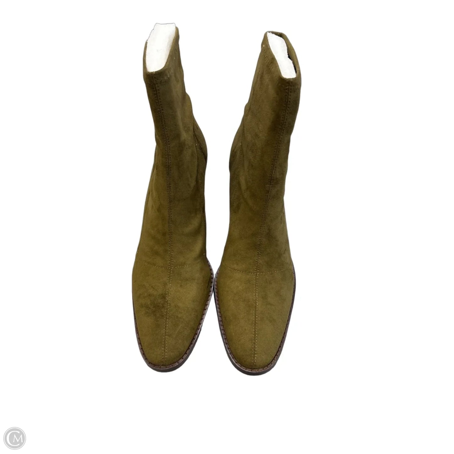 Boots Ankle Heels By Charles David In Green, Size: 11