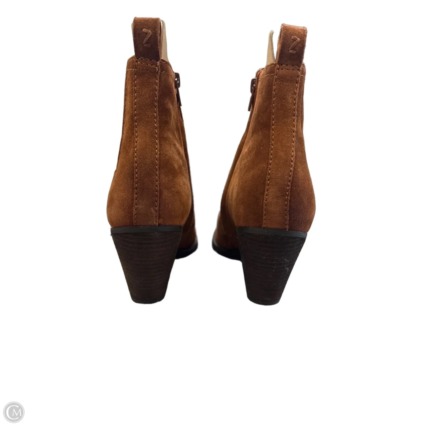 Boots Ankle Heels By Zodiac In Bronze, Size: 11