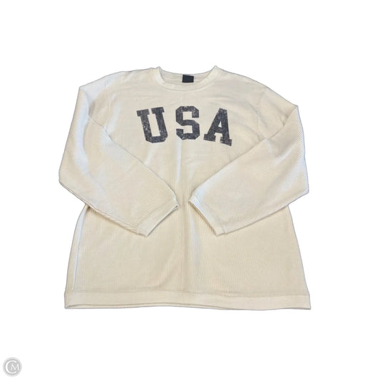 Sweatshirt Crewneck By Mv Sport In Cream, Size: Xl