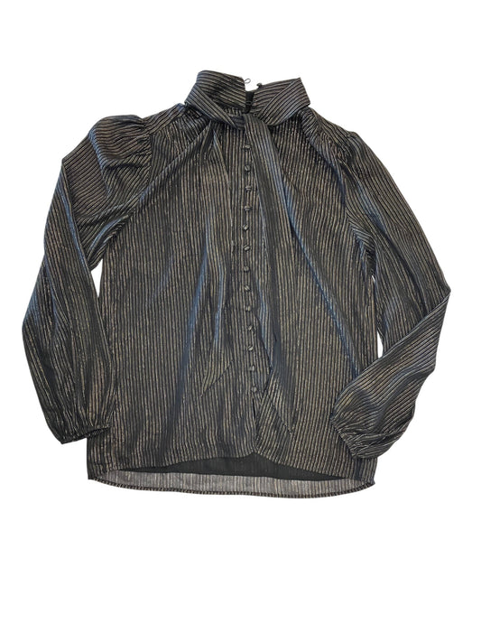 Blouse Ls By Ann Taylor In Black, Size:S