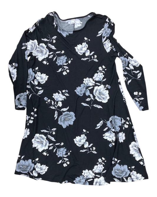 Dress Casual Midi By Old Navy In Black & White, Size:1X
