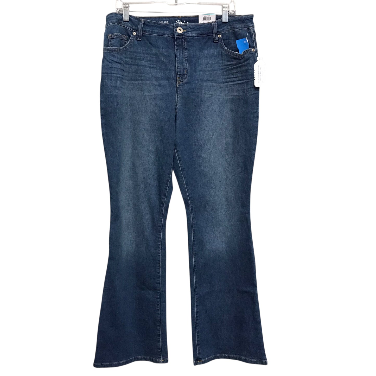 Jeans Boot Cut By Style And Company In Blue Denim, Size:16