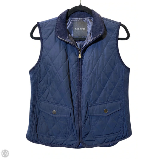Vest Puffer & Quilted By Talbots In Navy, Size: S