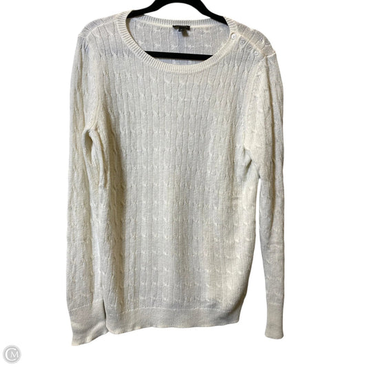Sweater By Talbots In Cream, Size: L