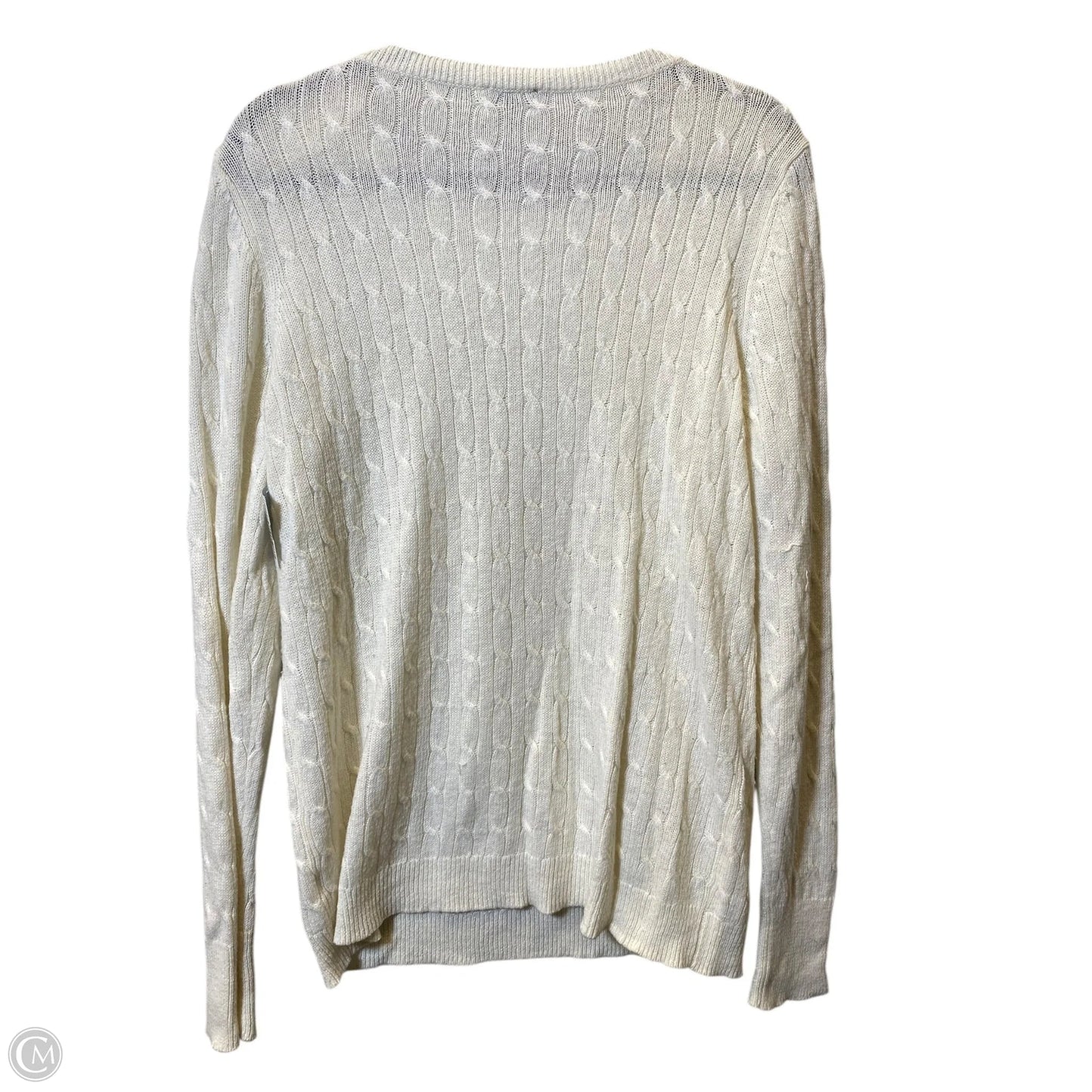 Sweater By Talbots In Cream, Size: L