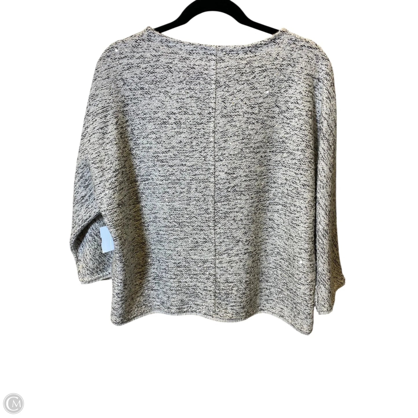 Top 3/4 Sleeve By Chicos In Black & White, Size: M