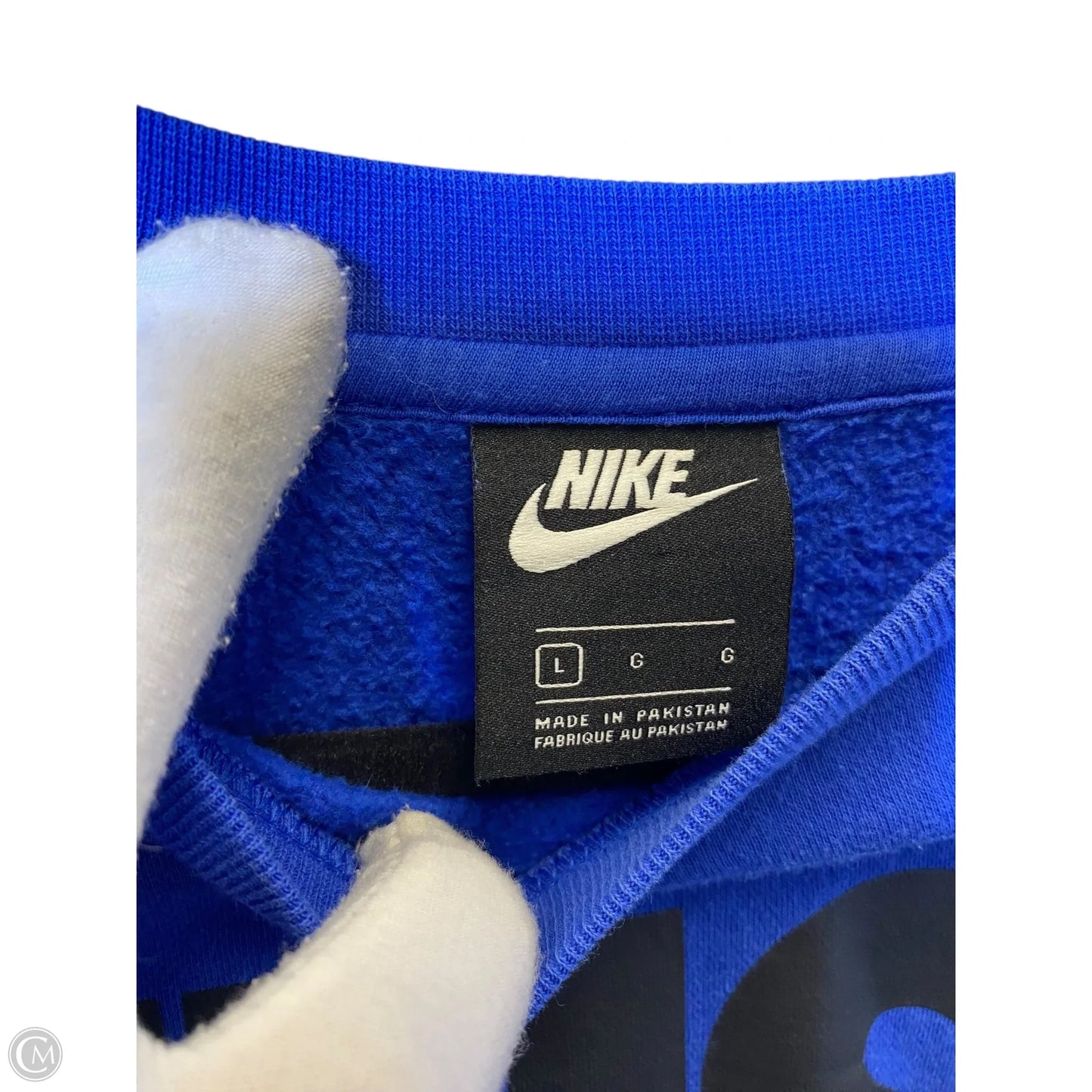 Sweatshirt Crewneck By Nike In Blue, Size: L