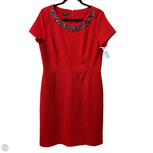 Dress Party Midi By Talbots In Red, Size: 12