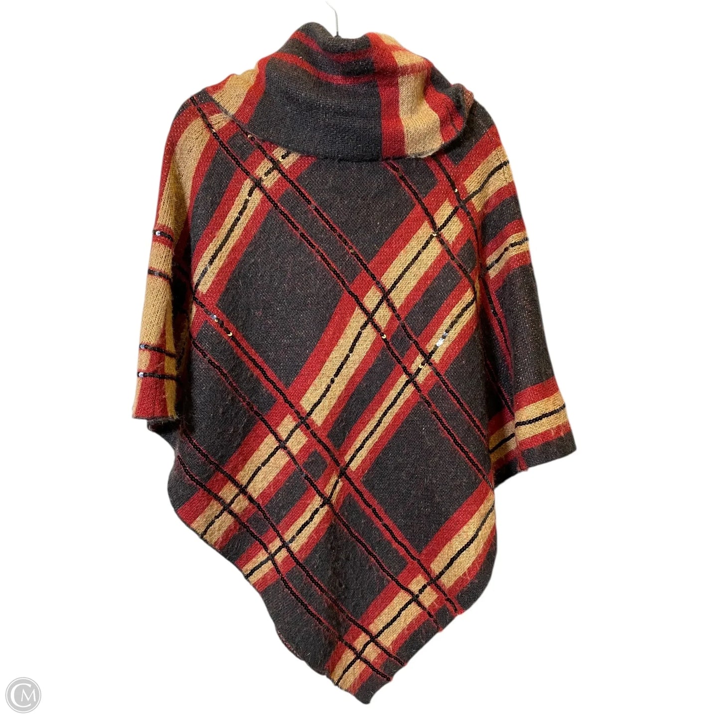 Sweater By Chicos In Plaid Pattern, Size: S