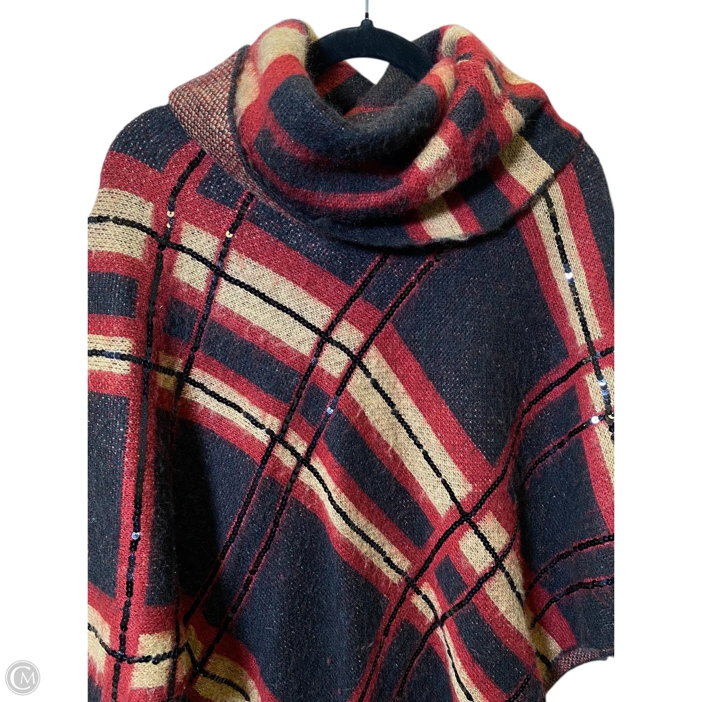 Sweater By Chicos In Plaid Pattern, Size: S