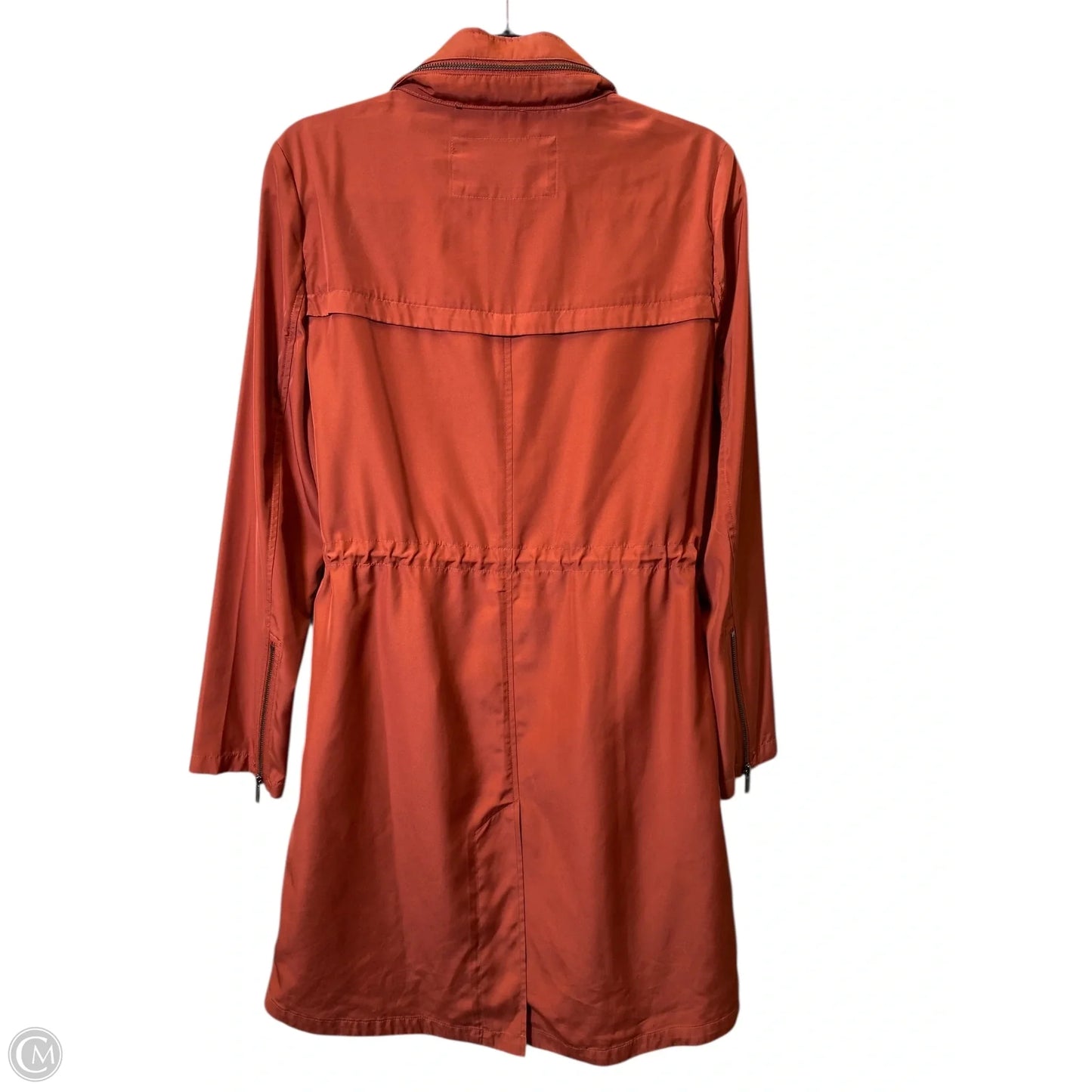 Jacket Windbreaker By Badgley Mischka In Orange, Size: M