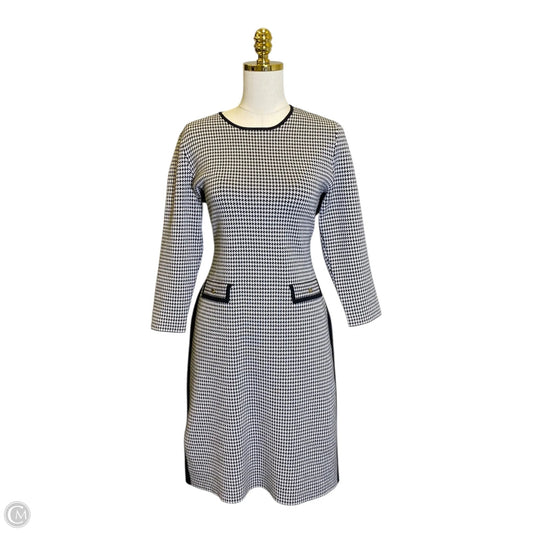 Dress Casual Midi By Dkny In Black & White, Size: M