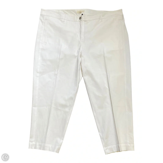 Pants Cropped By Eileen Fisher In White, Size: Xl