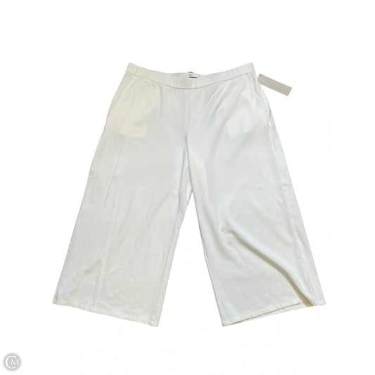 Pants Cropped By Eileen Fisher In Cream, Size: 1x