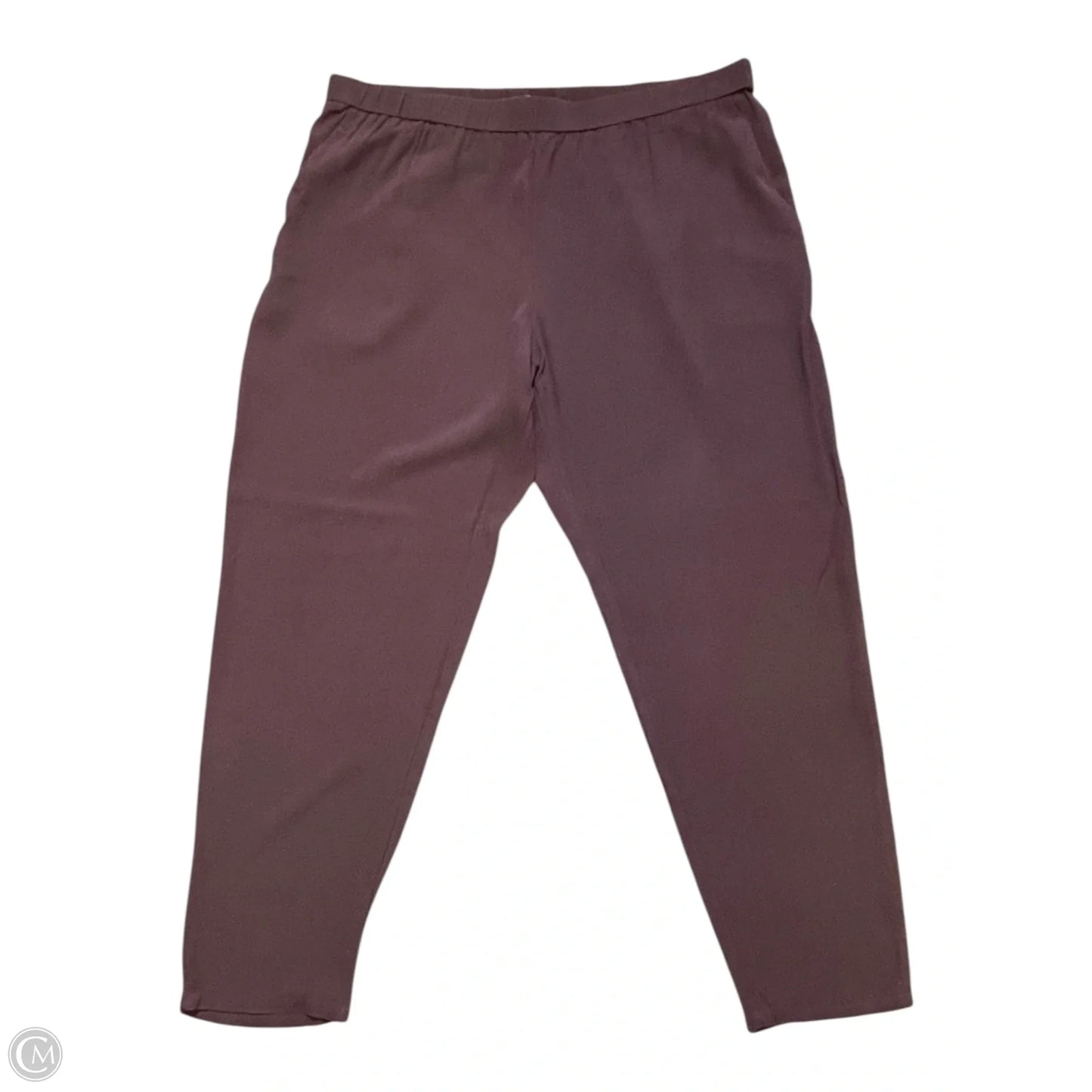 Pants Lounge By Eileen Fisher In Maroon, Size: L