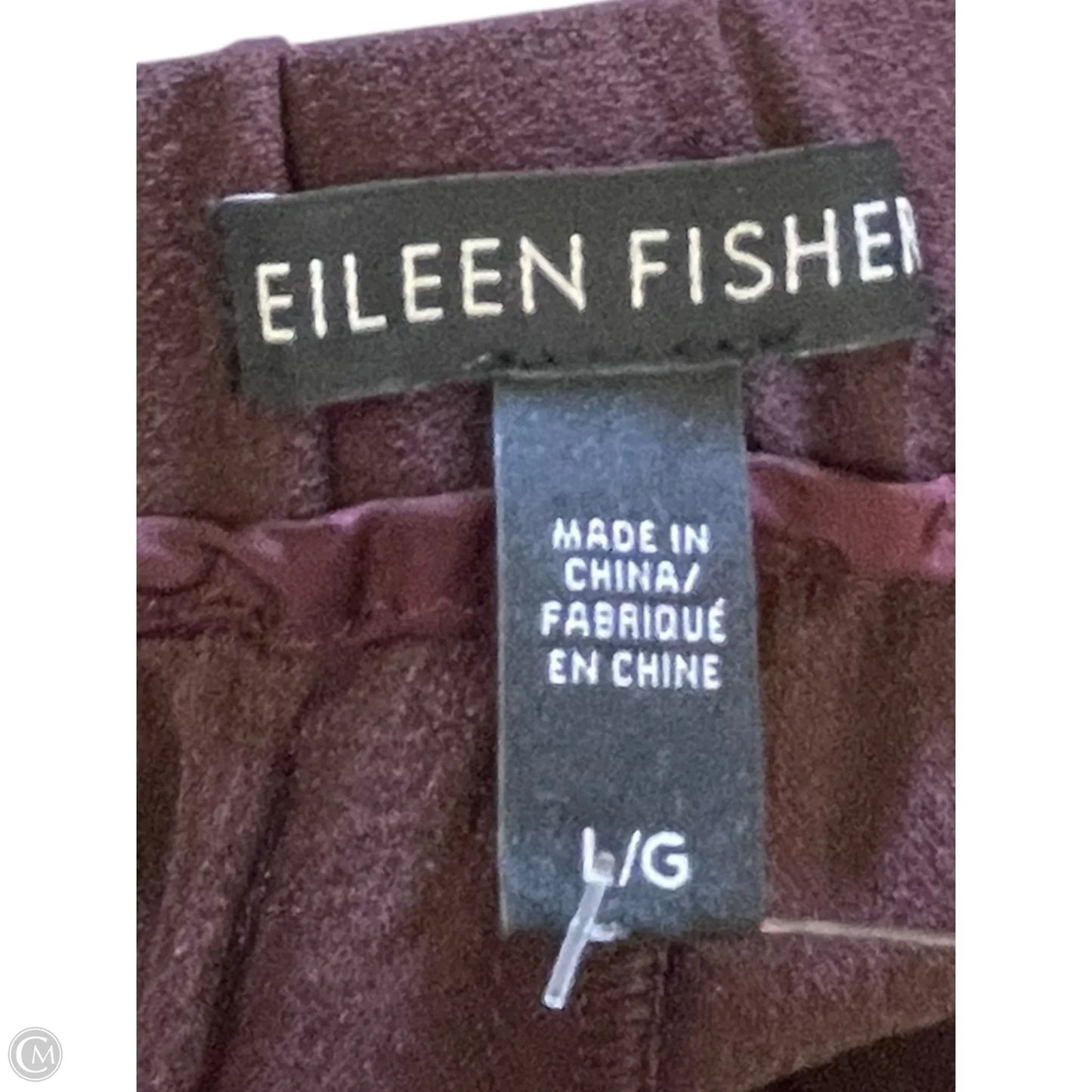 Pants Lounge By Eileen Fisher In Maroon, Size: L