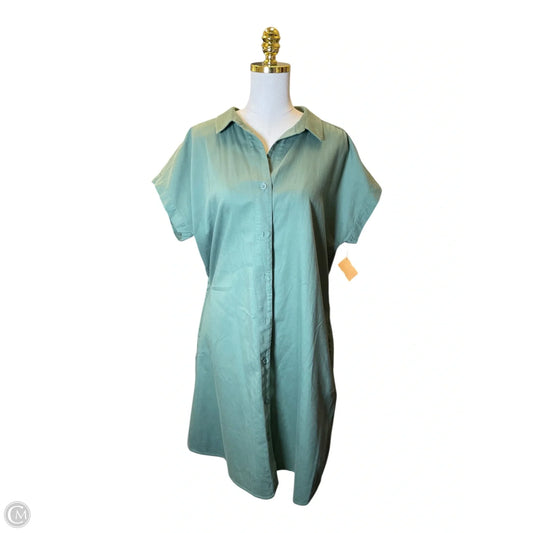Dress Casual Midi By Eileen Fisher In Green, Size: Xl