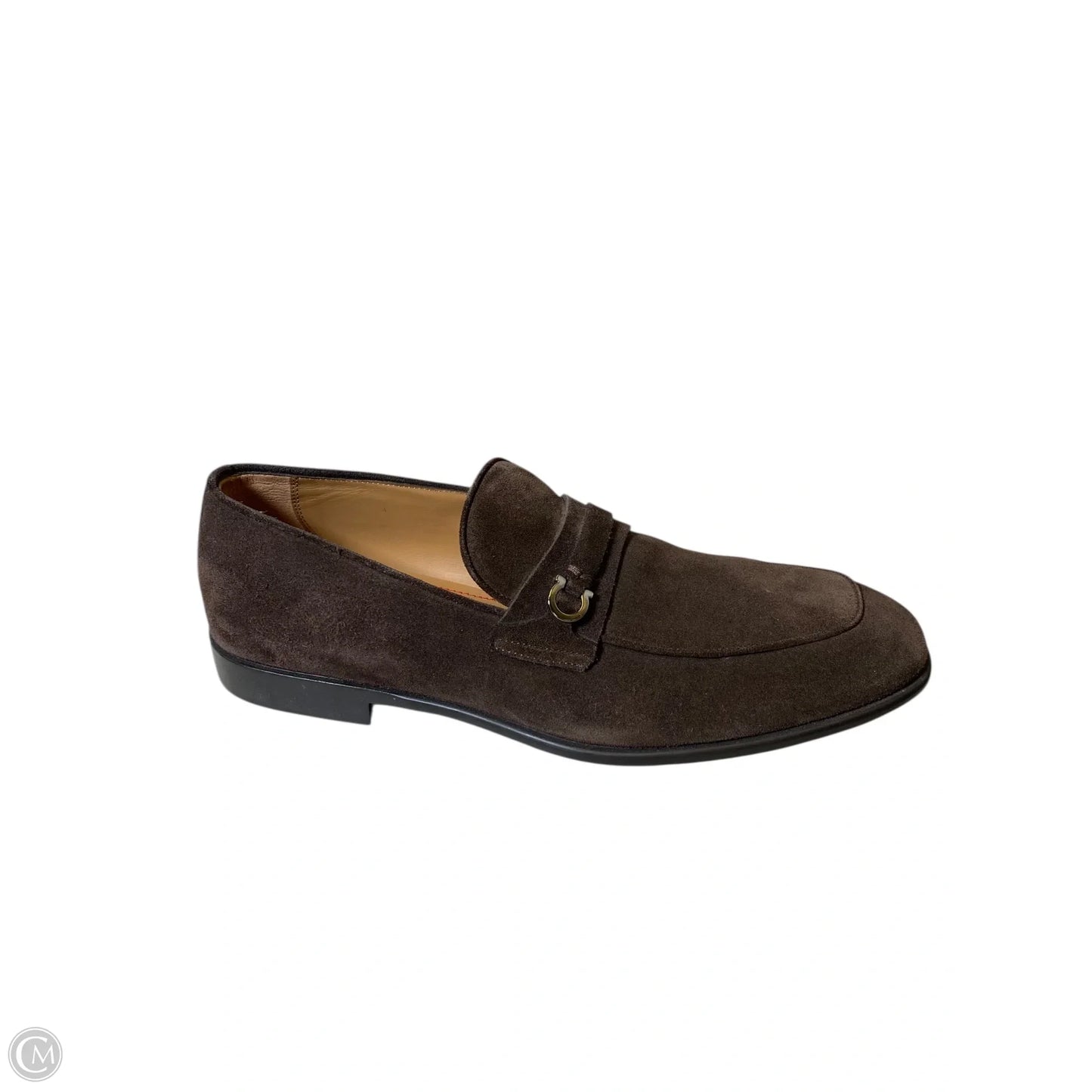 Shoes Luxury Designer By Ferragamo In Brown, Size: 11.5