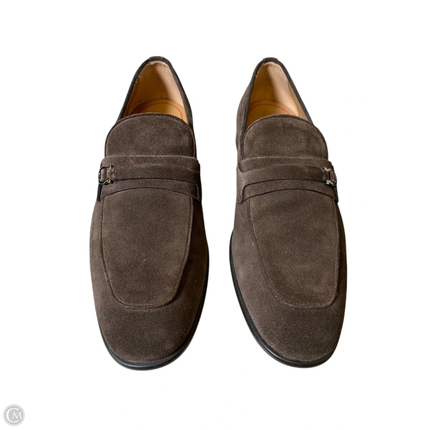 Shoes Luxury Designer By Ferragamo In Brown, Size: 11.5