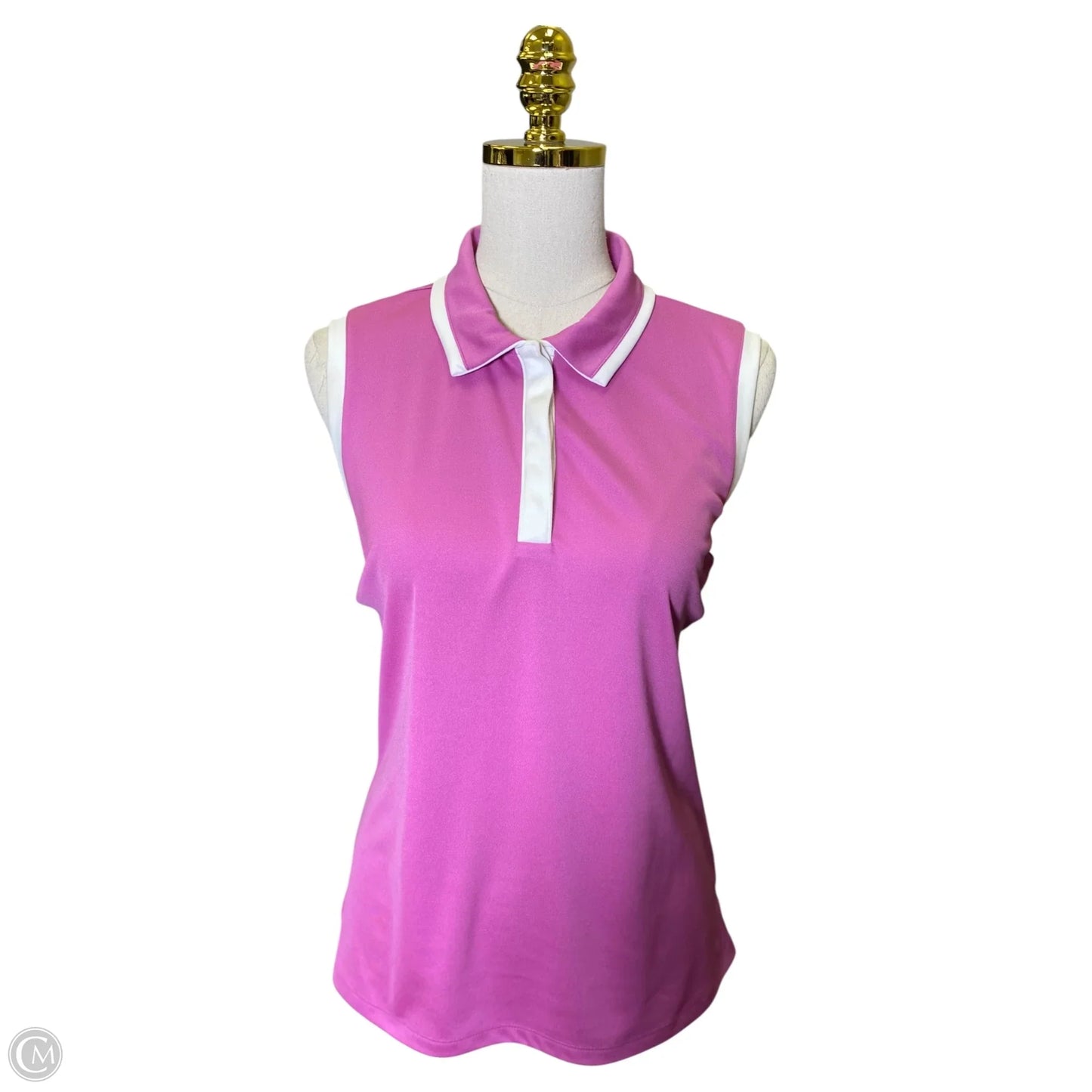 Tank Top By Izod In Purple & White, Size: L