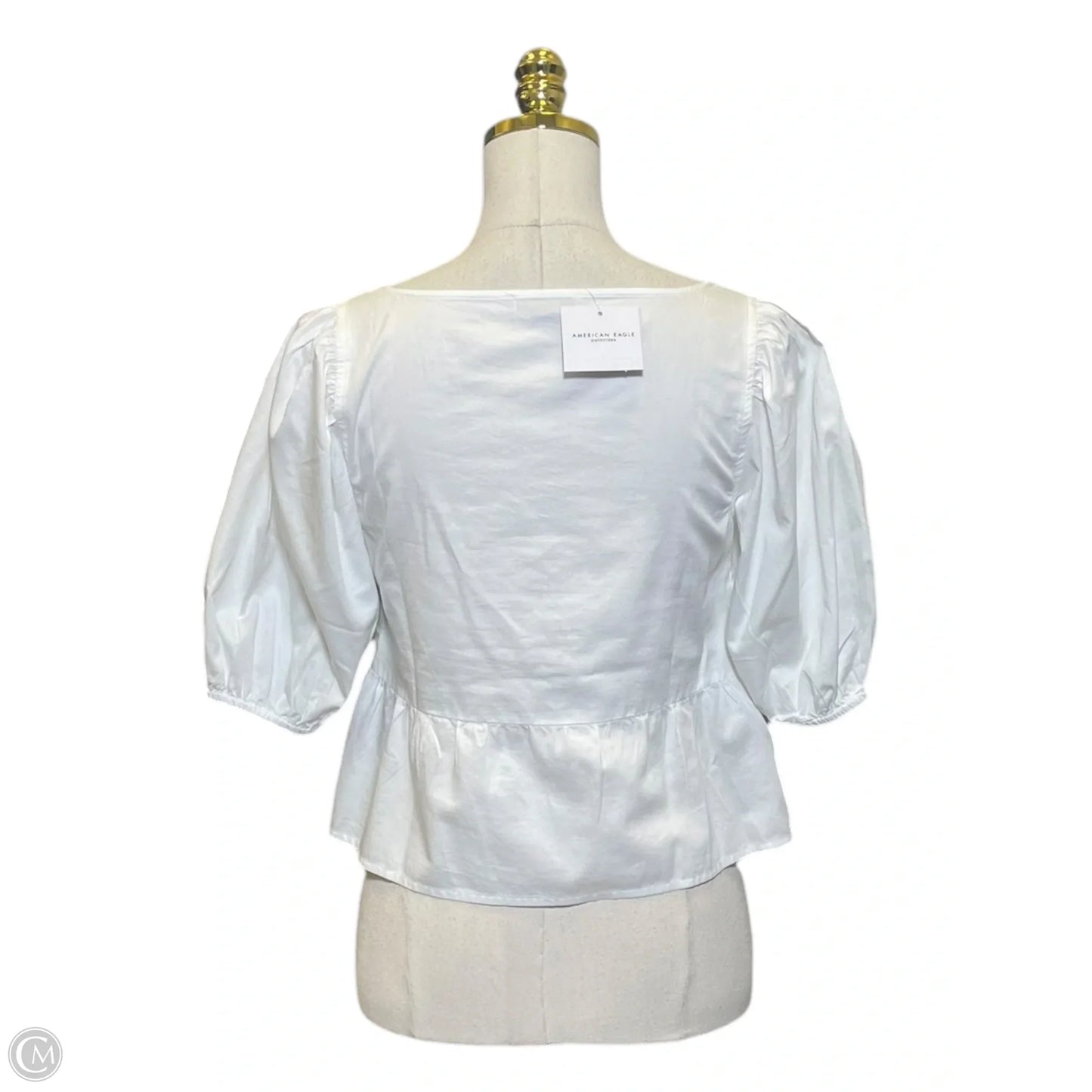 Top Short Sleeve By American Eagle In White, Size: Xs
