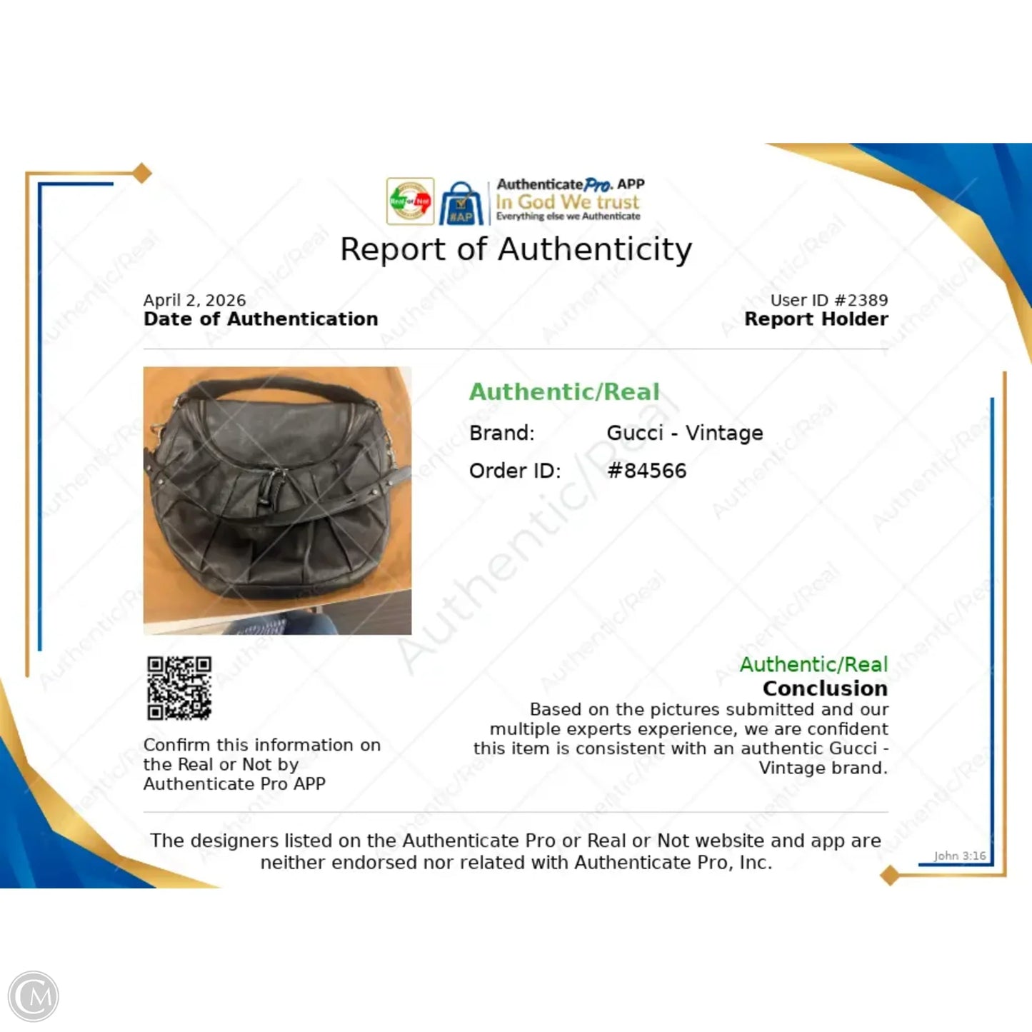 Handbag Luxury Designer By Gucci, Size: Large