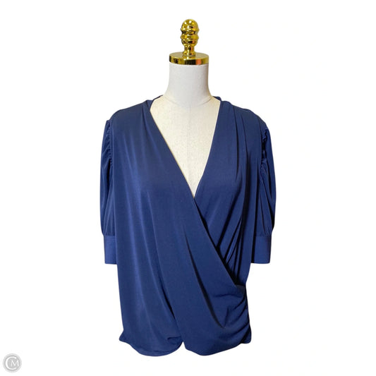 Top 3/4 Sleeve By White House Black Market In Navy, Size: Xl