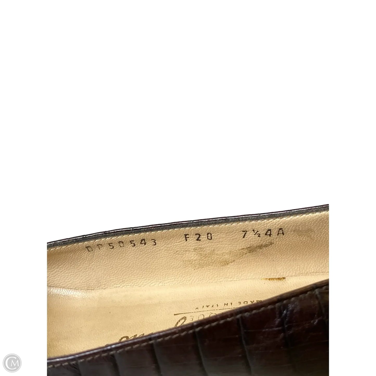 Shoes Luxury Designer By Ferragamo In Brown, Size: 7.5