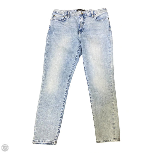 Jeans Straight By Lauren By Ralph Lauren In Blue Denim, Size: 14