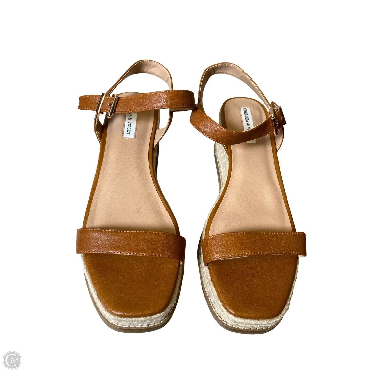 Sandals Heels Wedge By Chelsea And Violet In Brown, Size: 11