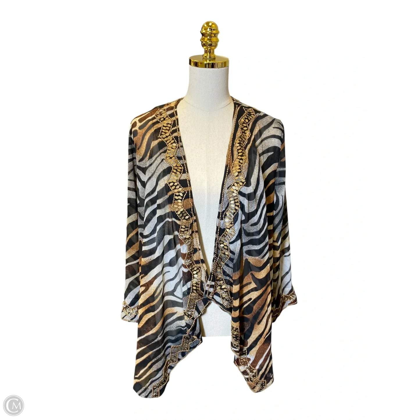 Cardigan By Chicos In Animal Print, Size: Osfm