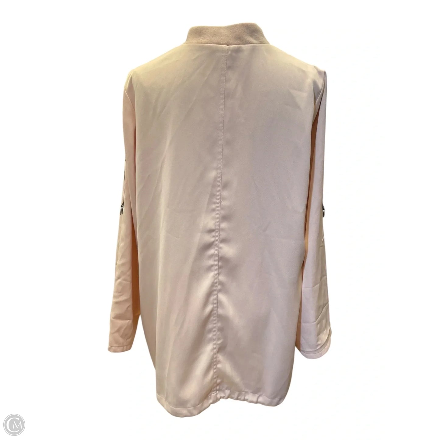 Jacket Moto By Chicos In Orange, Size: L