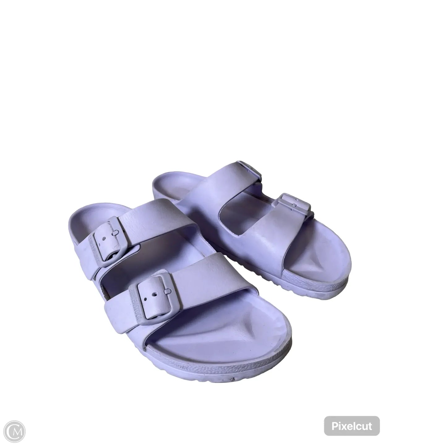 Sandals Flats By Birkenstock In Purple, Size: 10