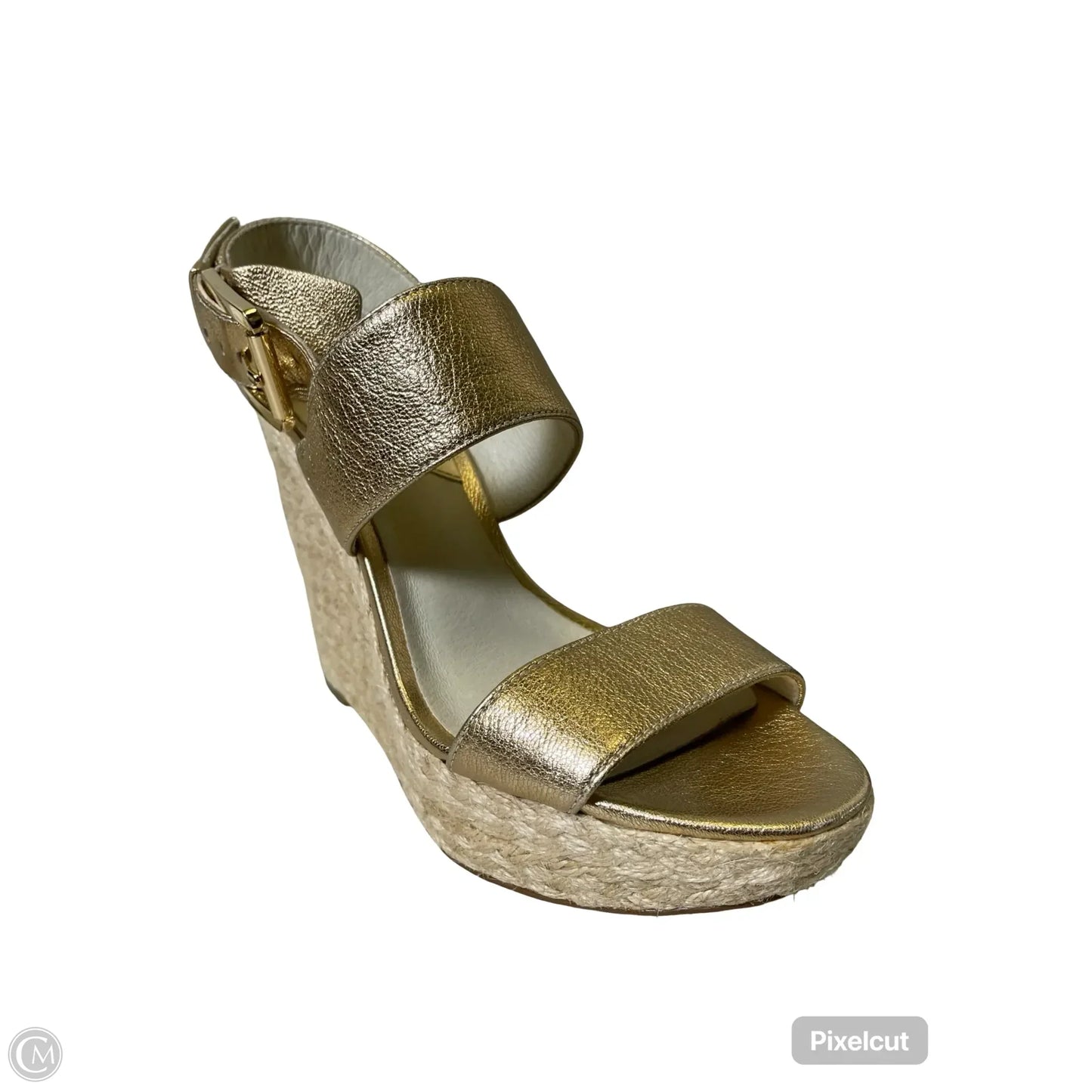 Sandals Designer By Michael Kors In Gold, Size: 6.5
