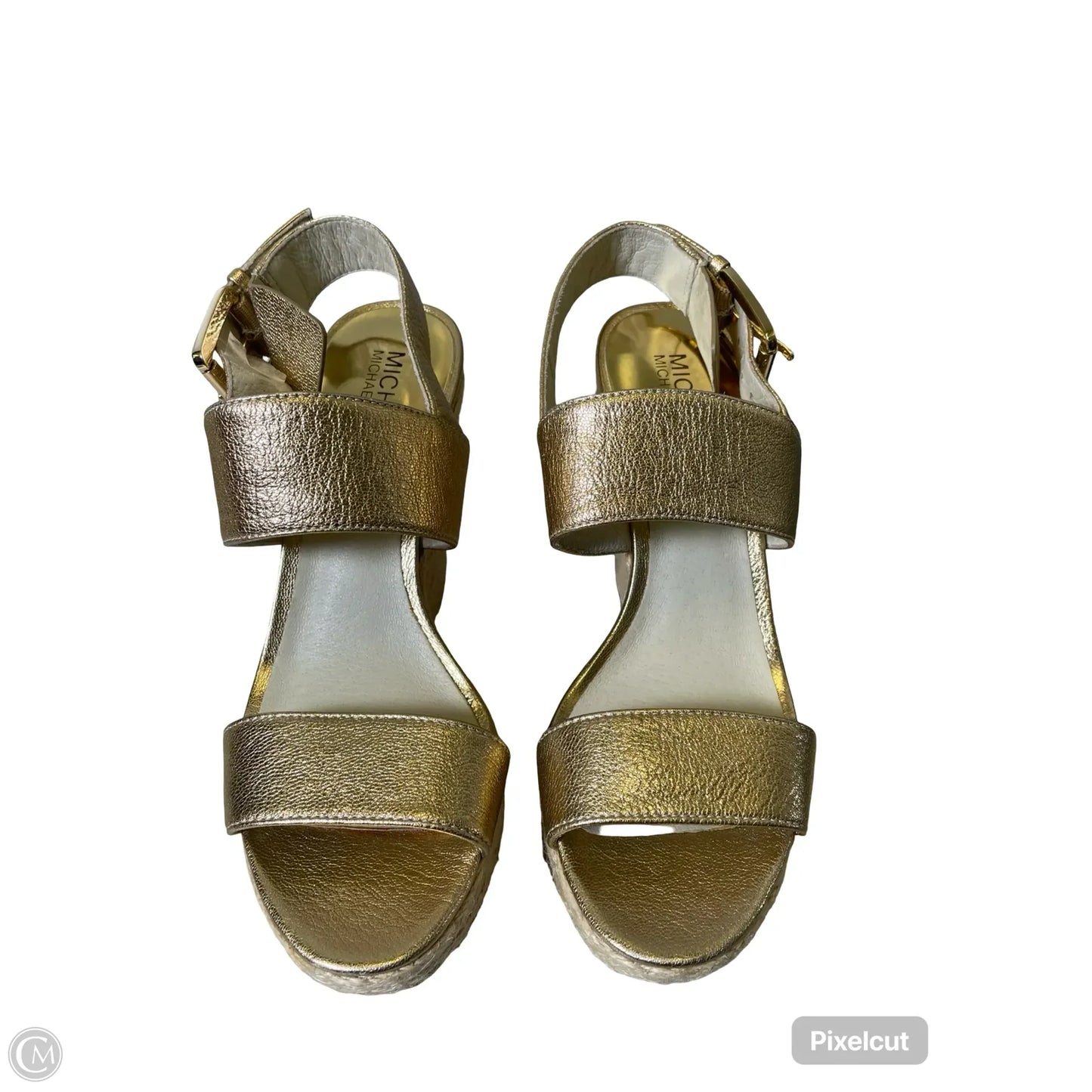 Sandals Designer By Michael Kors In Gold, Size: 6.5
