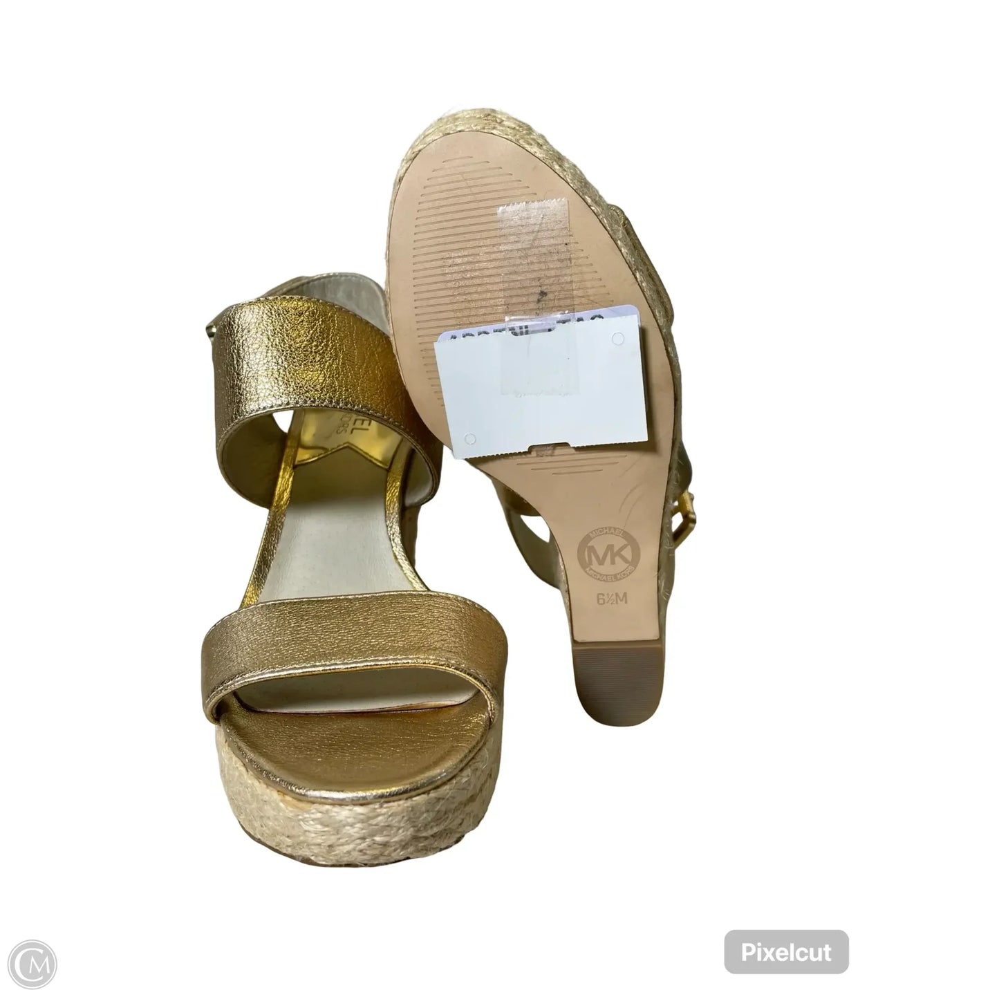 Sandals Designer By Michael Kors In Gold, Size: 6.5