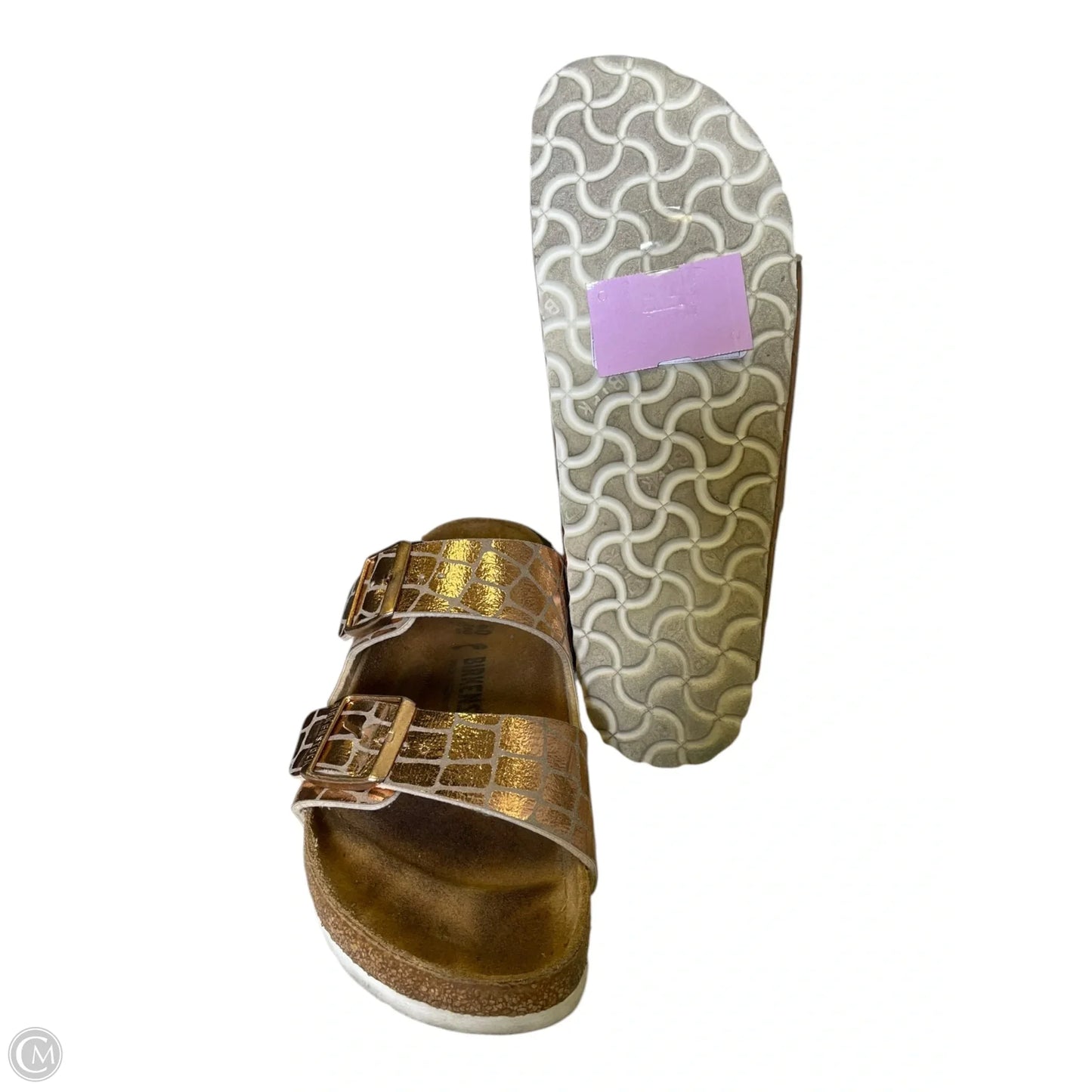 Sandals Flats By Birkenstock In Rose Gold, Size: 9