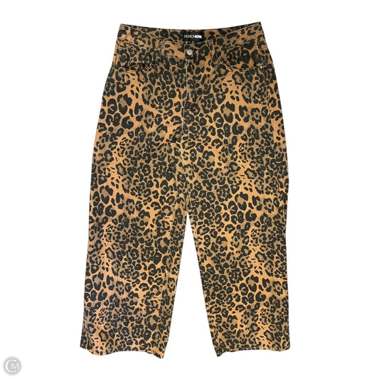 Jeans Wide Leg By Fashion Nova In Animal Print, Size: 8