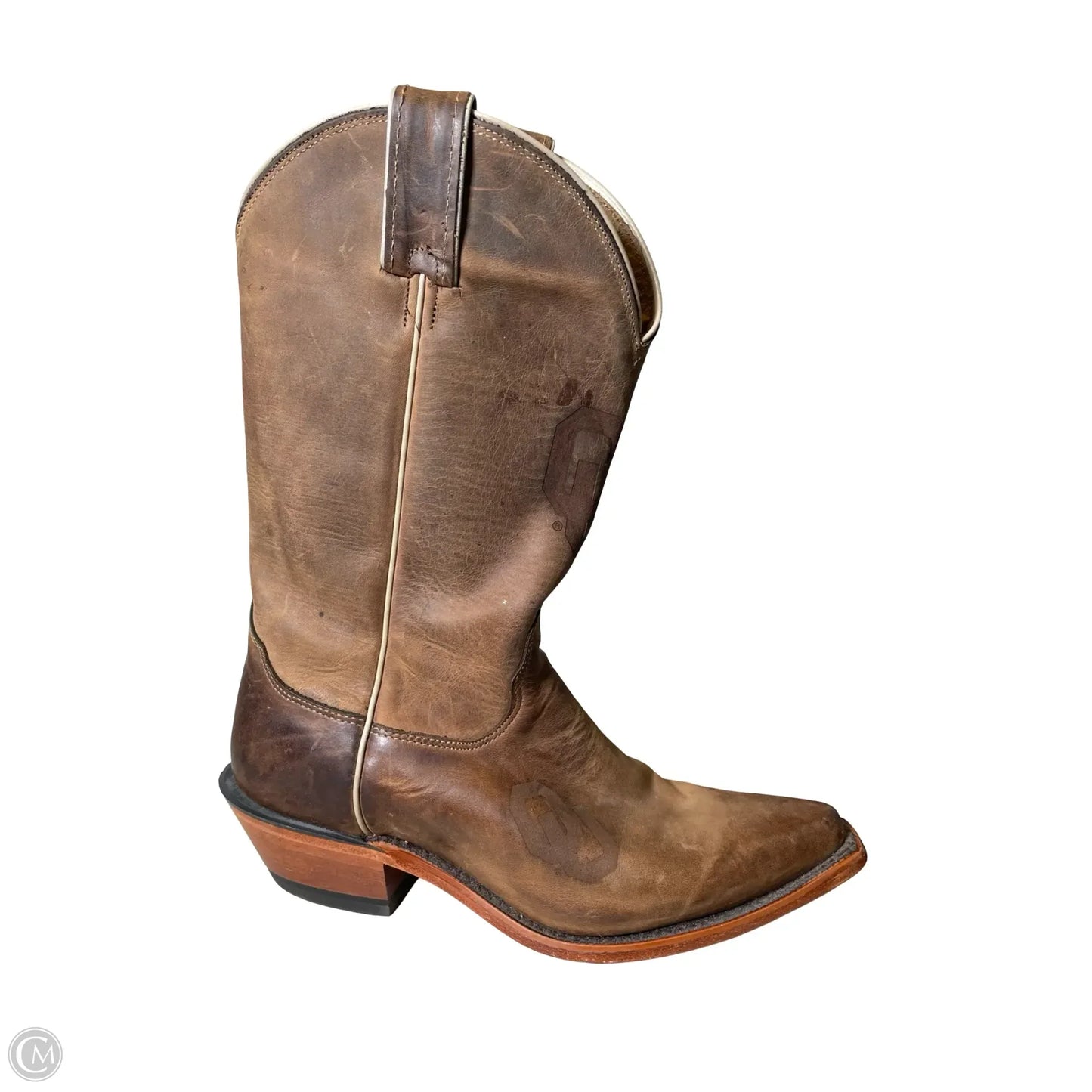 Boots Western Mid-calf Heels By Clothes Mentor In Brown, Size: 7