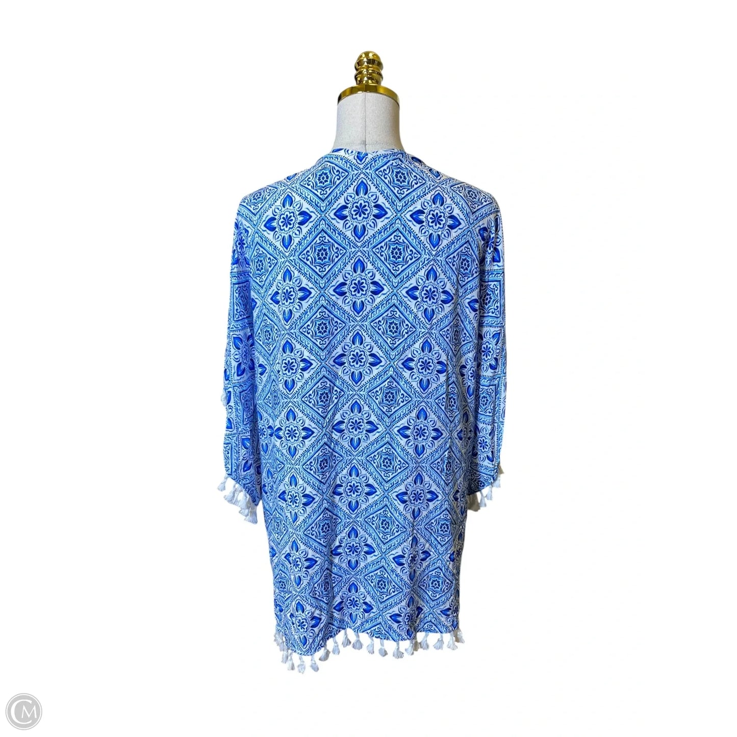 Swimwear Cover-up By La Blanca In Blue & White, Size: Osfm