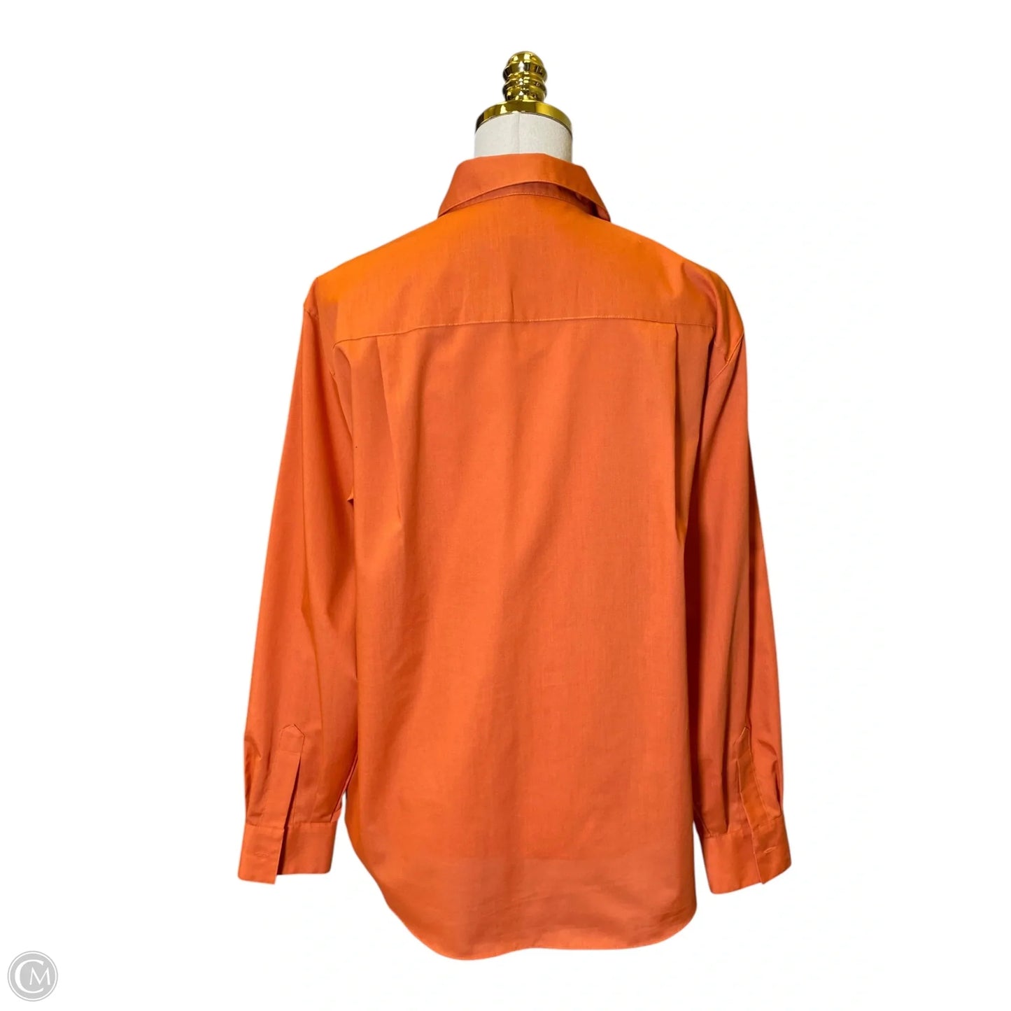 Top Long Sleeve By Foxcroft In Orange, Size: 12