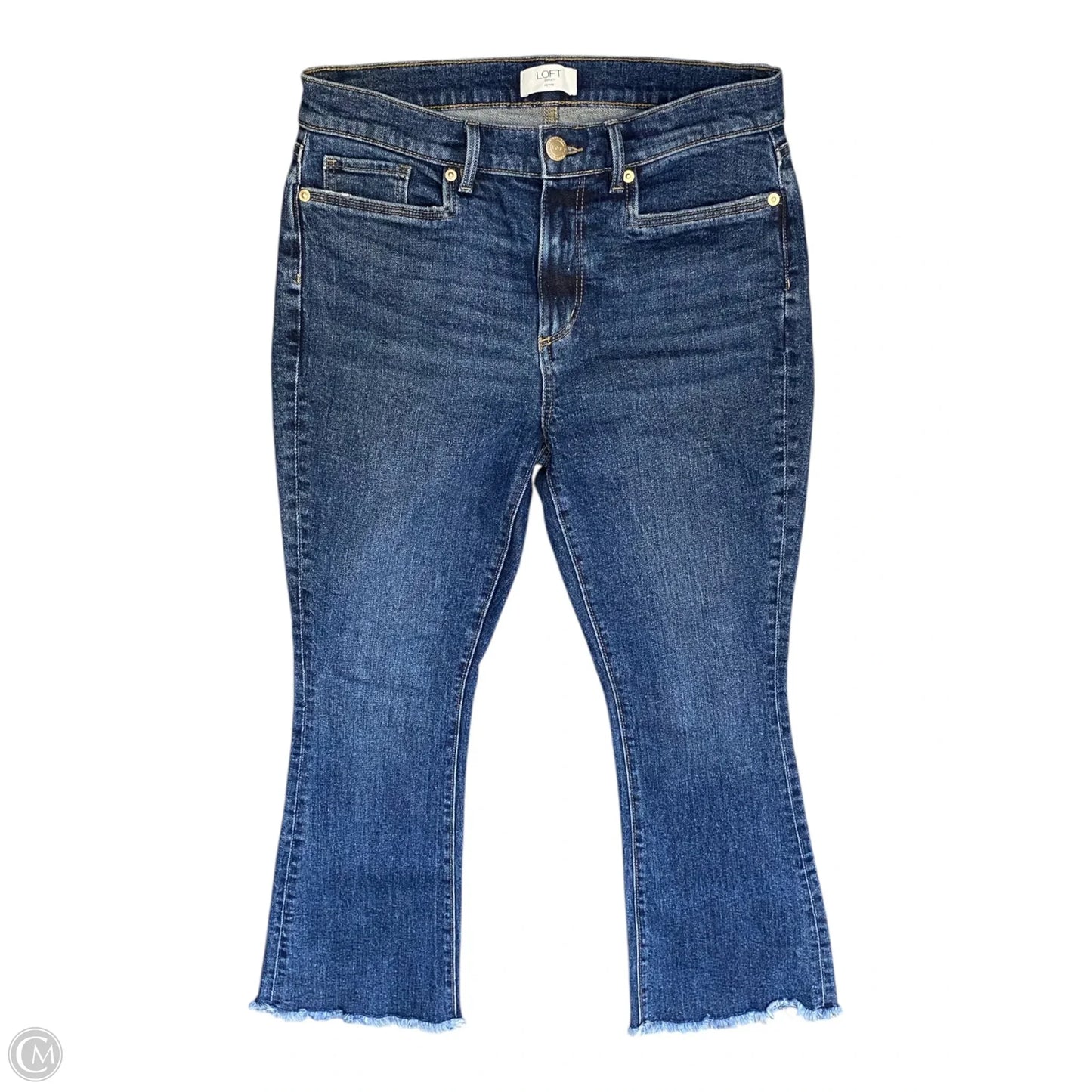 Jeans Cropped By Loft In Blue Denim, Size: 4p